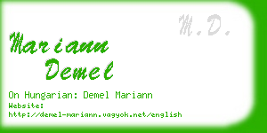 mariann demel business card